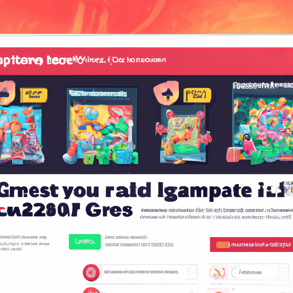 Screenshot grid of community games and UI overlays